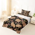 thumbnail image 5 of Erosebridal Capybara Twin Sheet Sets,Rustic Plant Pink Flowers Bedding For Girls Kids 3-Piece, 5 of 6