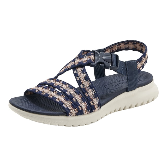 IUJSOY Womens Sandals Adjustable Strappy Dressy Summer Platform Sandals Open Toe Walking Shoes