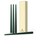 thumbnail image 1 of Set de 4 Velas Cónicas Verde Oscuro de 12" Pickood, Sin Goteo, 1 of 6