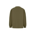 thumbnail image 6 of Tumotour Pullover Sweatshirts For Women Crew-Neck Long Sleeve Drop Shoulder Tops 2024 Fall Winter Casual Solid Color Pockets Textured Sweatshirts, 6 of 7