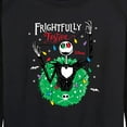 thumbnail image 3 of The Nightmare Before Christmas - Frightfully Festive Wreath - Women's Lightweight French Terry Long Sleeve Shirt, 3 of 5