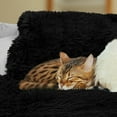 thumbnail image 6 of PiccoCasa Faux Fur Blanket Soft Warm Reversible Shaggy  Black Queen/230 x 230cm/90" x 90", 6 of 8