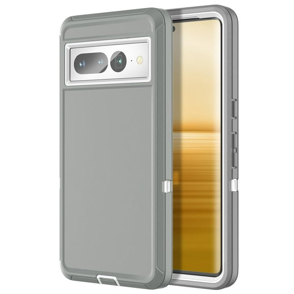 Petocase for Google Pixel 7 Pro Case,Shockproof Dust/Drop Proof Full Body Protection Rugged Heavy Duty Durable Phone Cover,Grey