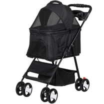 ZENSTYLE Detachable Pet Stroller 3-in-1 Multifunction Jogger Stroller for Dog and Cat Black