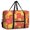 Geometric Flower and Dahlia Red, variant on Geometric Flower and Dahlia Red Foldable Travel Duffel Bag, Weekend Overnight Bag with Front Pocket & Trolley Strap, Tear Resistant Gifts for Women Men,17.7 X 6.3 X 12.6 Inches