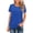 ZA-Blue-flash deals, variant on Casual Tops for Women Short Sleeve Crew Neck Pleated Blouson Shirts Solid Color Loose Fit Tshirts Lightweight Blouses