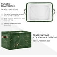 thumbnail image 2 of Foldable Storage Bins Golden Line Liquid Marble Fabric Storage Baskets Collapsible Decorative Baskets Closet Organizer Bins with PU Handles for Shelves Home Closet Living Room-1Pack Decor Gifts, 2 of 7