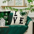 thumbnail image 4 of Sm:)e St. Patrick's Day Buffalo Plaid Shamrock Clover Throw Pillow Covers 18 x 18 inch Set of 4, 4 of 7