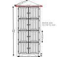 thumbnail image 5 of YIYADO Storage Cabinet, 4 Shelf 72" Corner Kitchen Pantry Storage Cabinet with 8 Doors, Home Farmhouse Bookshelf Cabinet, Black, 5 of 6