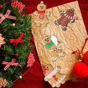 BEEPRINCESS Christmas Ornaments,12-Piece Gingerbread Man Ornaments for Christmas Tree Decorations, 3 inch