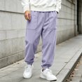 thumbnail image 2 of Men Corduroy -Lined Joggers Casual Winter Sweatpants, 2 of 4