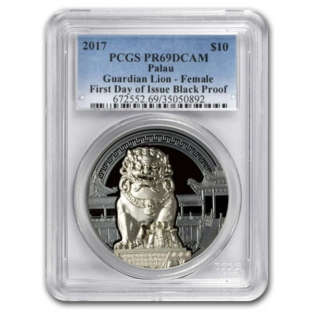 2017 Palau 2-Coin Silver $10 China Guardian Lions PR-69 PCGS