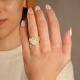 thumbnail image 2 of AFFY Infinity Shank Double Halo Bridal Set Ring for Women, 6mm Round Cut Lab Created Moissanite Engagement Wedding Ring in 14K Solid Yellow Gold Size-10, 2 of 6