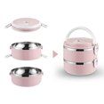 thumbnail image 4 of Amdohai S-0530 Boîte à Lunch Bento Portable à Double Couche en Acier Inoxydable Isolée, 4 of 6