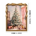 thumbnail image 6 of Pink Christmas Wall Art 16x12'', Lighted Gold Bow Framed Painting Wall Decors, Rustic Christmas Decorations for Gift, 6 of 6