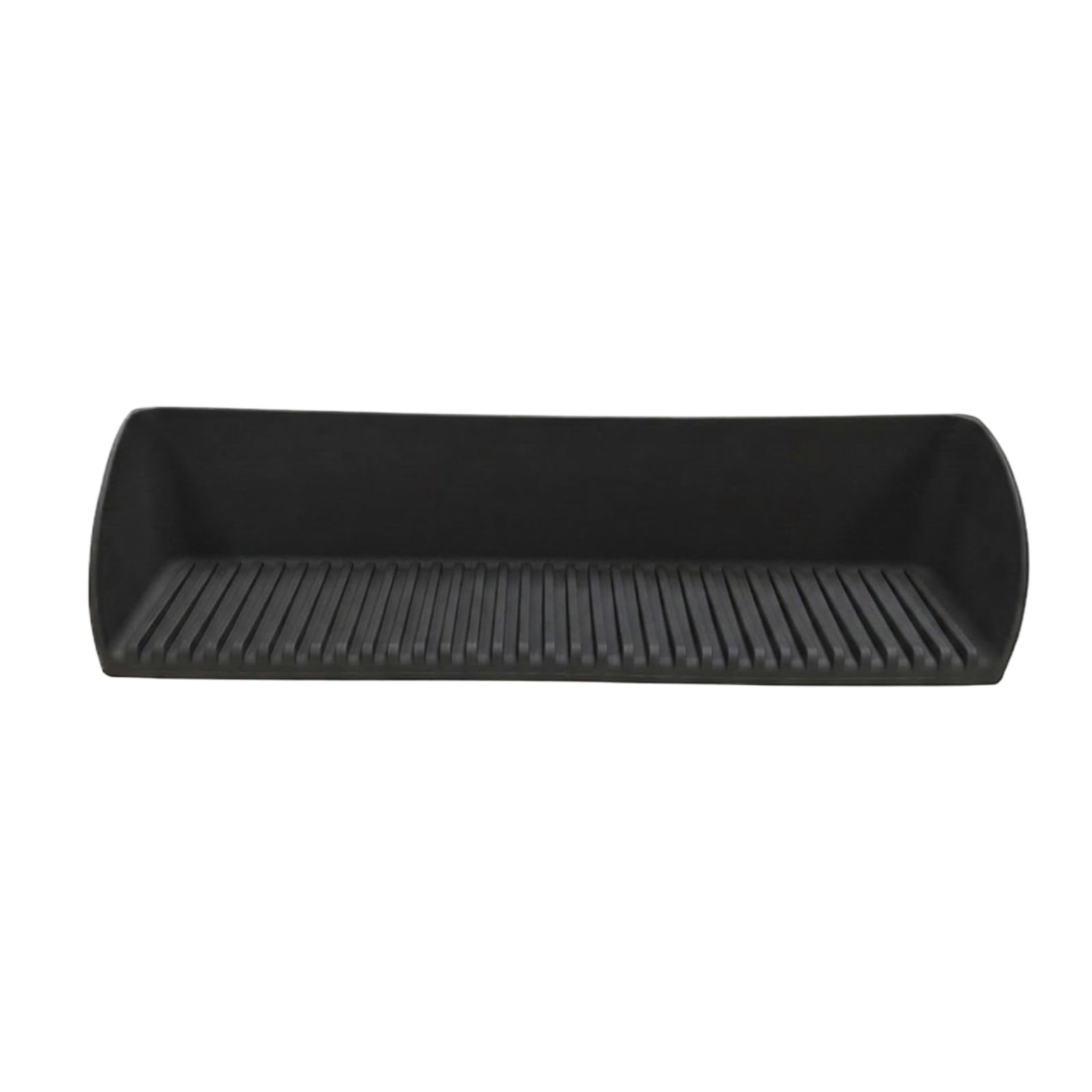40.6 Inch Longer Bathtub Splash Guard for Tub Kids, Bathtub Water Guards Play Shelf for Bathing, Toy Tray Caddy Holder for Tub, Silicone Tub Splash Guard Prevent Water Spills in Bathroom (Black)