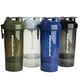 thumbnail image 1 of Smartshake O2GO ONE Paquete de 4 Botellas Cocteleras de Proteínas 800 ml | 27 oz - Almacenamiento incluido - Tapa roscada a prueba de fugas - Sin BPA - Unisex - Gris niebla, verde militar, negro, azul, 1 of 5