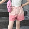 thumbnail image 5 of Sgkm Toddler Girl Jeans Vintage Gradient Color Jean Shorts for Girls with Elastic Waistband Stylish for Summer, 5 of 8
