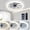 White, variant on LISUNAR Ceiling Fans with Lights and Remote,20" Low Profile Ceiling Fan with Light,Dimmable LED Smart Ceiling Fan,Modern Flush Mount Ceiling Fan,Bladeless Ceiling Fans for Bedroom,Living Room-White