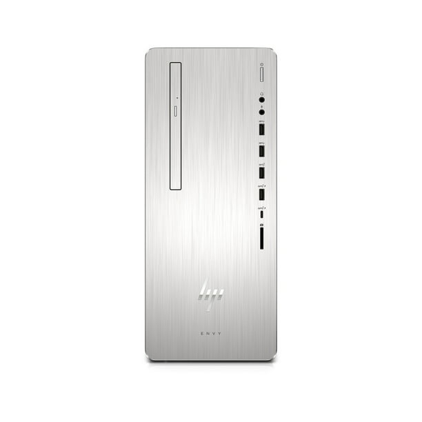 HP Envy 795-0010 Natural Silver Aluminum Desktop, Windows 10, Intel Core i5-8400 Processor, 12GB Memory, 256 SSD + 1TB Hard Drive, Intel UMA Graphics, DVD, Wireless Keyboard and Mouse