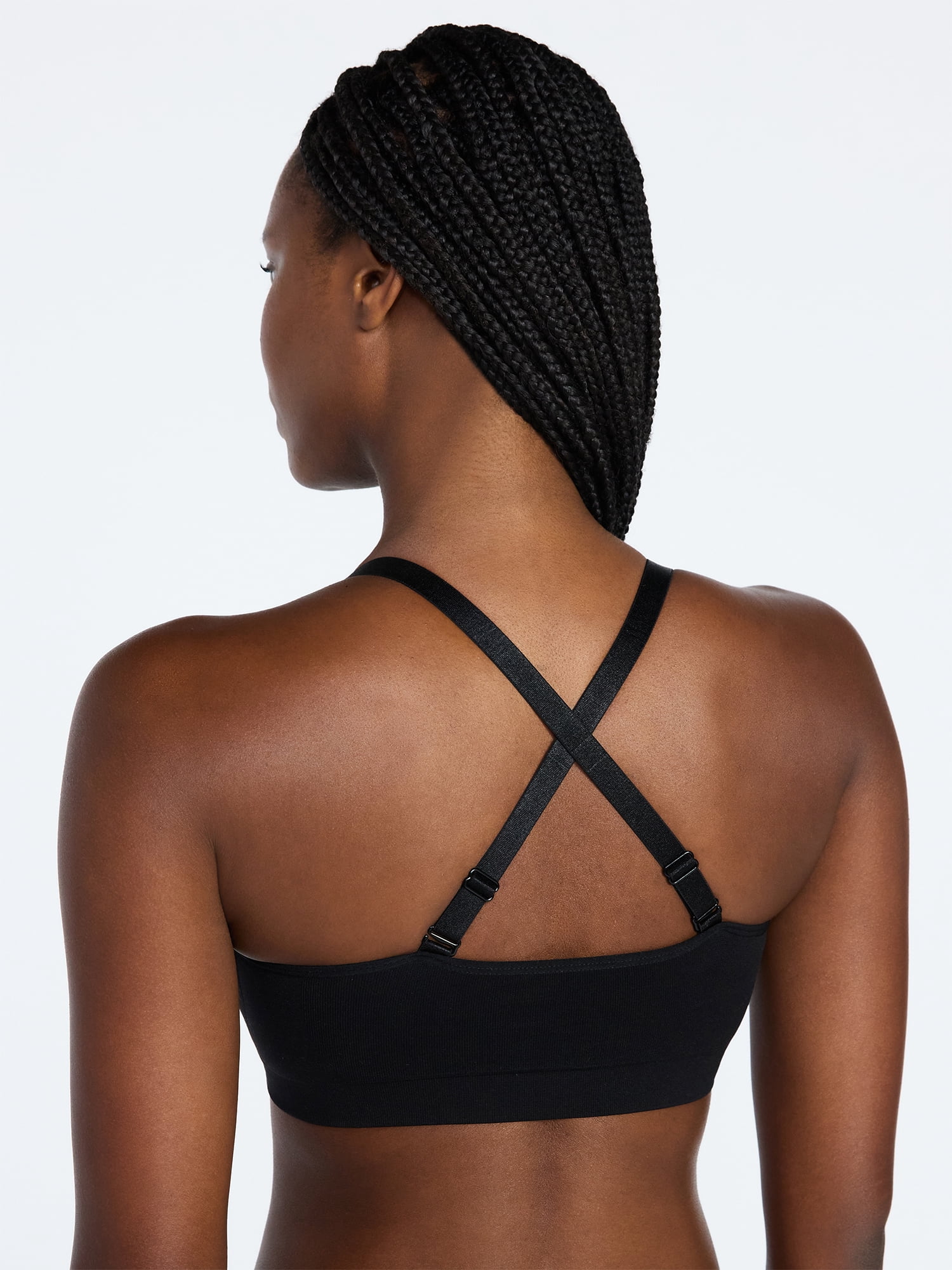 Joyspun Women's Seamless Plunge Pullover Bralette, Sizes S-XXXL