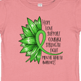 thumbnail image 4 of Inktastic Mental Health Awareness Green Sunflower Ribbon Boys or Girls Baby T-Shirt, 4 of 5