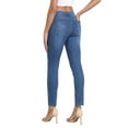 thumbnail image 7 of HDE Women's Pull On Skinny Jeans High Waisted Stretch Denim Jegging with Pockets Blue - S, 7 of 7