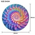 thumbnail image 6 of Colorful Tie Dye Spiral - Floral Pattern Round Tablecloth 60"x60",Wrinkle Wipeable Table Cloth for Kitchen Dining Room Picnic Patio Party, 6 of 6