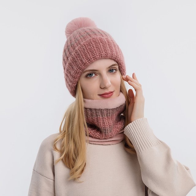 Zunfeo Women Winter Knitted Hat Pom Pom Beanie Comfy Warm Cap New Arrivals Printed Flash Pick