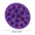 thumbnail image 3 of Unique Bargains 1 Pc Round Hair Shampoo Brush for Head Massage 2.36"x3.35" Purple, 3 of 6