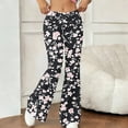 thumbnail image 7 of Cutuoiiu Womens Fashion Floral Print Flared Pants with Elastic Waist for Workout and Daily Wear Gift, 7 of 7