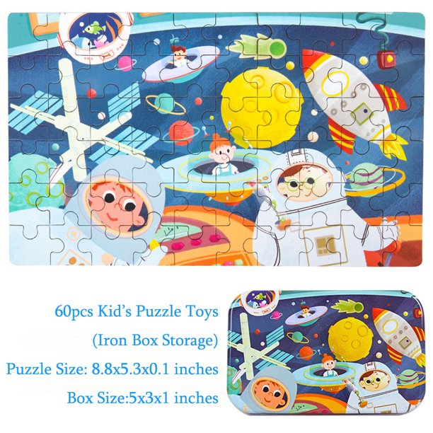 Onuneed 60pcs Puzzles Cartoon Wooden Puzzles Toddler Children Learning Education Toy Walmart Com Walmart Com