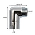 thumbnail image 4 of Shower Head Elbow Adapter Shower Arm Extension 90degree Can Change The Angle Of The Arm Does Not Limit Flow Or Pressure, 4 of 5