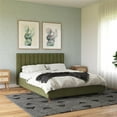 thumbnail image 3 of Novogratz Brittany Tufted Upholstered Bed Frame, Queen, Green Linen, 3 of 18