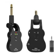 CAMWAY Wireless Guitar System, 2.4GHZ Wireless Guitar Transmitter Receiver Built-in Rechargeable Support 6 Channels