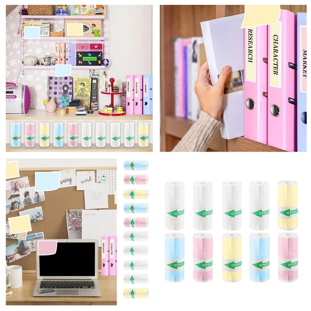 Heat Transfer for Children Instant Camera Self Printable Sticker Sheets 57x25mm Set of 10 Paperless Thermal Transfer Labels for Kids Craft and DIY Projects 10PCS