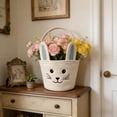 thumbnail image 4 of SIYTUAU Easter Storage Basket Handwoven Rabbit Shape Decorative Bin For Home Organization Polyester 9.1X7.1X7.1 Inch Blue, 4 of 6