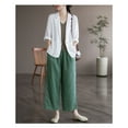 thumbnail image 5 of Baberdicy Women's Linen Blazer Jacket Lightweight Linen Suit Jacket for Women - Casual Long Sleeve Open Front Blazer - Spring Summer Office Coat (S-XXL) (White | XL), 5 of 8