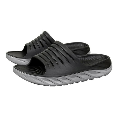 

Foaenda Platform Slide Sandals for Men| Comfortable Thick Sole Shower Shoes | Shock Absorbing Sports Slippers Lightweight Non-Slip Bathroom Sandals
