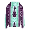 thumbnail image 4 of Puntoco Chaqueta Con Capucha Y Manga Larga Con Cremallera Y Estampado Navideño Informal Para Mujer, 4 of 6