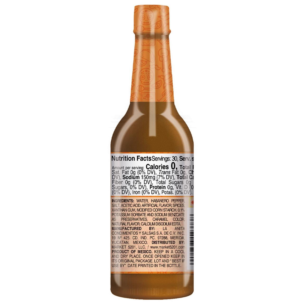 (12 pack) La Anita Habanero X Hot Hot Sauce, 5 oz