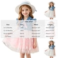 thumbnail image 3 of IFNWSV Toddler Girls Denim Dress Short Sleeve Round Neck Bowknot A-Line Summer Fashion Casual Sundress White 18-24 Months, 3 of 7