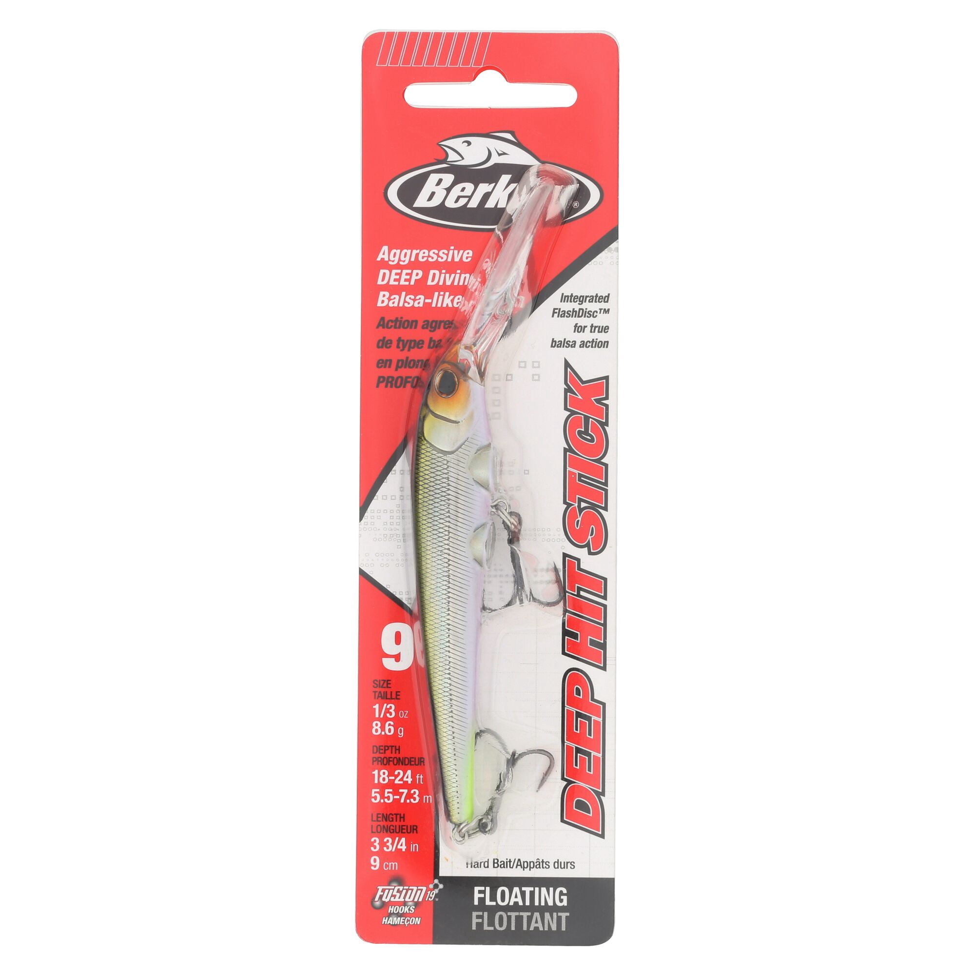 Berkley Deep Hit Stick, 3.75 in, Crankbaits, Golden Alewife (1 Count)