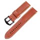 thumbnail image 1 of Correa de reloj de cuero exquisita de 22 mm, accesorio de repuesto para correa de reloj, marrón + hebilla negra, 1 of 2