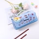 thumbnail image 2 of Estuche para lápices Kawaii, estuche grande para bolígrafos de papelería escolar coreana (azul dona), 2 of 5