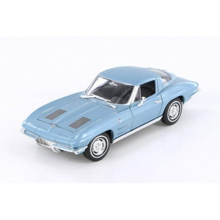 - 1963 Chevy Corvette Hard Top, Blue - Welly 24073/4D - 1/24 scale Diecast Model Toy Car (Brand New but NO BOX)
