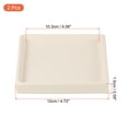 thumbnail image 2 of Uxcell 5" Ceramic Square Planter Saucer Flower Pot Drip Tray Coaster, Beige 2 Pack, 2 of 6