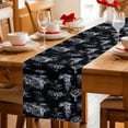 thumbnail image 5 of Nautical Ship Table Runner 70 Inches, Vintage Black Coastal Lighthouse Mountain Bed Runner Dresser Scarves Tabletop for Indoor Outdoor Parties/Ceremony/Banquet, 13" x 70", 5 of 9