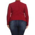 thumbnail image 2 of Women's Plus Size Casual Long Sleeve Open Front Jacket Blazer Made in USA, 2 of 4