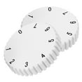 thumbnail image 3 of HAKIDZEL Temperature Control Knob For Appliances 2Pcs White Plastic Round 1.6*1.6*0.3in, 3 of 8
